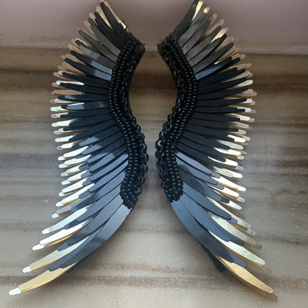 Mignonne Gavigan Black and Gold Madeline Earrings